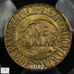 Dollar d'or commémoratif Pan-Pac de Panama Pacifique 1915 G$1 PCGS MS 64