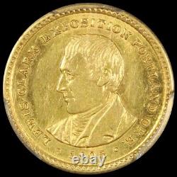 Dollar en or Lewis et Clark de 1905 noté MS62 par PCGS Beau coin