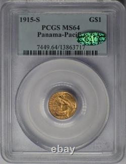 Dollar en or Panama-Pacific 1915-S PCGS MS 64 CAC