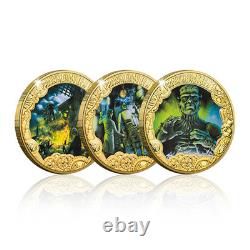Édition Limitée Commemorative Frankenstein 200e Anniversaire Coffret de 3 Pièces en Or