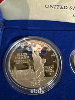 Ensemble commémoratif de 3 pièces de la Statue de la Liberté de 1986 - 50C, 1$, 5$ en or