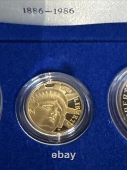 Ensemble commémoratif de 3 pièces de la Statue de la Liberté de 1986 - 50C, 1$, 5$ en or