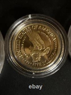 Ensemble commémoratif de 3 pièces de la Statue de la Liberté de 1986 - 50C, 1$, 5$ en or