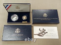 Ensemble commémoratif de pièces en or de 5 $ et en argent de 1 $ de Jackie Robinson 1997 XCCP554