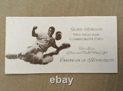 Ensemble commémoratif de pièces en or de 5 $ et en argent de 1 $ de Jackie Robinson 1997 XCCP554