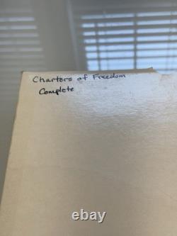 Ensemble commémoratif des pièces plaquées 24K de 70 mm des chartes de liberté de la Monnaie Américaine