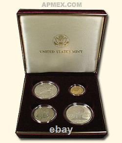 Ensemble commémoratif olympique 4 pièces 1995 BU (BCTS, avec boîte et COA) SKU#7201
