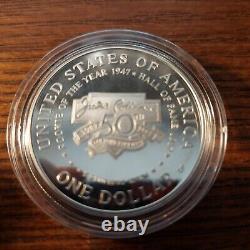 Ensemble de 2 pièces en or/argent pour le 50e anniversaire de Jackie Robinson 1997