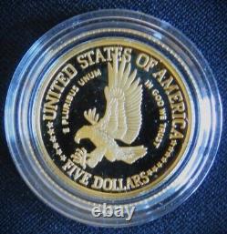 Ensemble de 3 pièces de monnaie de la Liberté des États-Unis de 1986 avec un certificat d'authenticité (S1)
