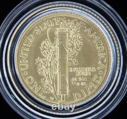 Ensemble de 3 pièces en or du centenaire 2016-W US Mint OGP boîte avec certificat d'authenticité. 9999