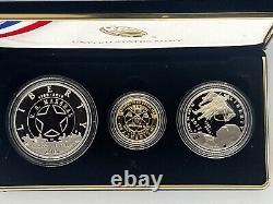 Ensemble de 3 pièces en or et argent de preuve des US Marshals 2015