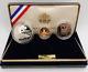 Ensemble De 3 Pièces En Or Et Argent En épreuve Pour Le 50e Anniversaire De La Seconde Guerre Mondiale 1991-1995 Ogp Coa