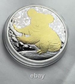 Ensemble de 3 pièces en or et en argent koala australien 2009 avec boîte d'origine/COA seulement 1000 exemplaires frappés