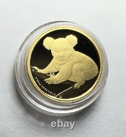 Ensemble de 3 pièces en or et en argent koala australien 2009 avec boîte d'origine/COA seulement 1000 exemplaires frappés