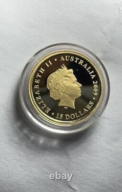 Ensemble de 3 pièces en or et en argent koala australien 2009 avec boîte d'origine/COA seulement 1000 exemplaires frappés