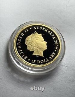Ensemble de 3 pièces en or et en argent koala australien 2009 avec boîte d'origine/COA seulement 1000 exemplaires frappés