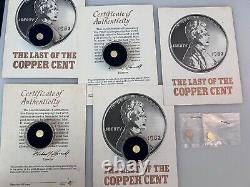 Ensemble de 6 pièces commémoratives en or de 14 carats de 1909 à 1982 avec le mémorial Lincoln
