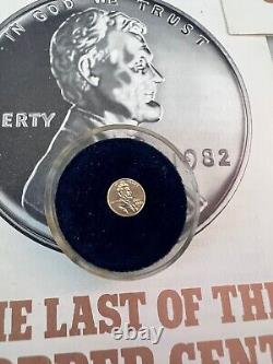 Ensemble de 6 pièces commémoratives en or de 14 carats de 1909 à 1982 avec le mémorial Lincoln