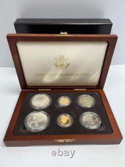 Ensemble de 6 pièces du Congrès des États-Unis de 1989 avec boîte et certificat d'authenticité
