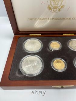 Ensemble de 6 pièces du Congrès des États-Unis de 1989 avec boîte et certificat d'authenticité