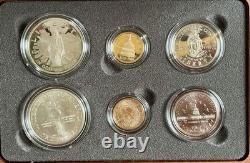 Ensemble de 6 pièces en preuve et non circulées du bicentenaire du Congrès des États-Unis de 1989 ! Or et argent