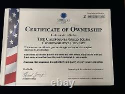 Ensemble de pièces commémoratives de la ruée vers l'or en Californie