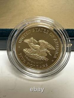 Ensemble de pièces de monnaie commémoratives en or et en argent de la bataille de la guerre civile de 1995 de l'US Mint - Boîte et COA.