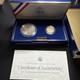 Ensemble De Pi&egrave;ces De Preuve De La Constitution Am&eacute;ricaine De 1987 ! Nous, Le Peuple $5 Or Et Argent $1