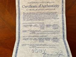 Ensemble de pièces en argent et en or de la Constitution de la Monnaie des États-Unis de 1987, avec certificat d'authenticité.