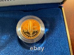 Ensemble de pièces en argent et en or de la Constitution de la Monnaie des États-Unis de 1987, avec certificat d'authenticité.