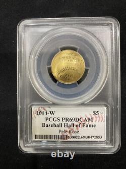 Ensemble de pièces en or et en argent du Hall of Fame du baseball 2014-W Pete Rose PCGS PR-70 DCAM
