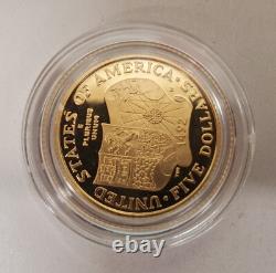 Ensemble de pièces en preuve de 3 pièces du quincentenaire de Christophe Colomb de la Monnaie des États-Unis de 1992 avec OGP et COA