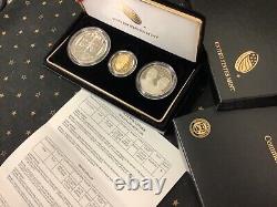 Ensemble de preuves commémoratives de 3 pièces de monnaie étoilées du Général 5 étoiles de 2013 - $5 en or, $1 en argent et 50 centimes en plaqué