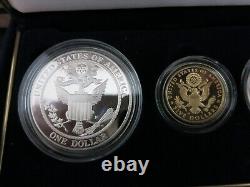 Ensemble de preuves commémoratives en or et en argent de l'aigle chauve de la Monnaie des États-Unis de 2008 avec certificat d'authenticité