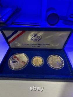 Ensemble de trois pièces de la Liberté des États-Unis 1886-1986