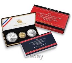 Ensemble de trois pièces en épreuve du 250e anniversaire du Corps des Marines des États-Unis de 2025. Pré-vente