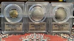 Ensemble en or et argent de la Hall of Fame du basketball 2020 PCGS 70 Premier Coup Kunz Sig