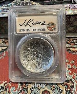 Ensemble en or et argent de la Hall of Fame du basketball 2020 PCGS 70 Premier Coup Kunz Sig