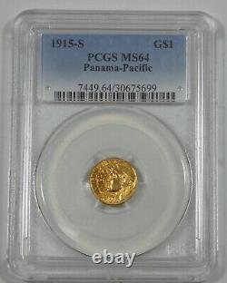 Exposition internationale Panama-Pacific de 1915 - Commémorative en or de 1$ PCGS MS 64