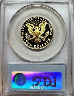 Exquise pièce commémorative des Jeux Olympiques en or de 10 $ Proof 1984-W PCGS PF70 DCAM 1/2 oz