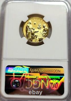 Exquise pièce commémorative en or de 10 $ Mayflower 2020-W Reverse Proof NGC PF-70 ER