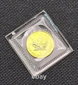 Feuille d'érable en or de 1/15 d'une valeur de 2,00 $ du Canada de 1994. 9999 Type de 1 an seulement Mintage 3540