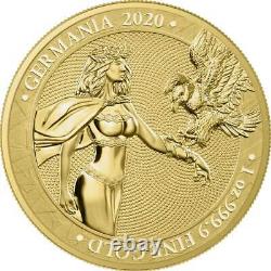 Germania 2020 Bu 5 Mark 1 Oz Pure Gold. 9999 Boîte À Monnaie Ronde Et Coa