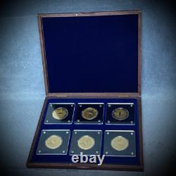 Göde Le Concorde Ensemble Complet de 6 Médailles en Or Massif 24k 0.999 Allemagne