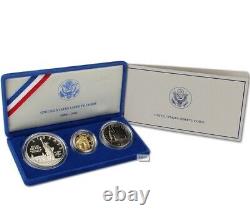 Gold Coin États-unis Liberty Coins 1886 1986 3 Ensemble De Preuves De Pièces Avec Boîtier & Coa