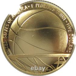 Hall of Fame du Basketball Commemoratif 2020 W Preuve Or 5 $ OGP COA