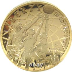 Hall of Fame du Basketball Commemoratif 2020 W Preuve Or 5 $ OGP COA