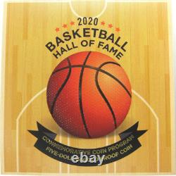 Hall of Fame du Basketball Commemoratif 2020 W Preuve Or 5 $ OGP COA