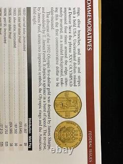 Jeu Olympiques XXV 1992 Ensemble commémoratif de 3 pièces en argent-or épreuve