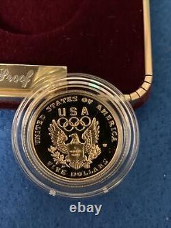 Jeux olympiques de 1992 - Commémorative en or de 5 dollars - preuve OGP